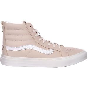 SKATESHOES Baskets Montantes Vans Sk8-Hi Slim Zip Leather Whi