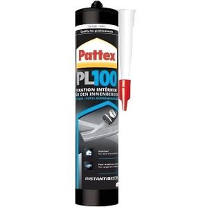 COLLE - PATE FIXATION Pattex colle fixation pl100 cartouche 380g blanc