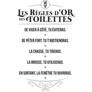 STICKER PORTE TOILETTES DECO CHIC (I0296)