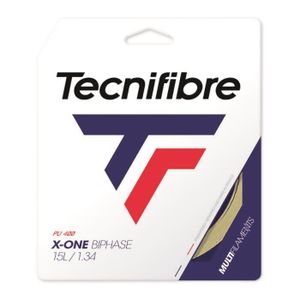 CORDAGE RAQUETTE TENNIS Cordage de tennis Tecnifibre X-ONE Biphase 12 m - natural - 1,34 mm