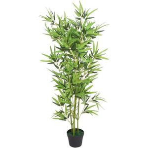 FLEUR ARTIFICIELLE Plante Artificielle Avec Pot Bambou Décoration D'Intérieur 120 Cm Vert[P902]