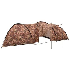 TENTE DE CAMPING vidaXL Tente igloo de camping 650x240x190 cm 8 personnes Camouflage 93052