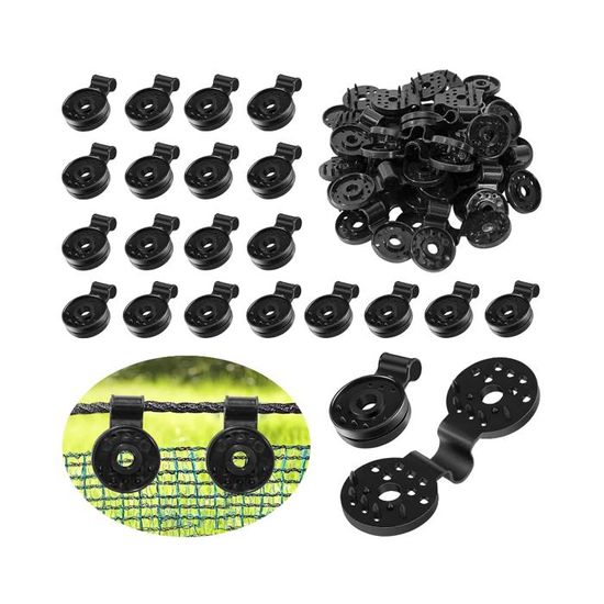 Lot De 50 Pinces Pour Toile D'ombrage - Fixation Solide Filet De Jardin - Installation Facile Sans Outils