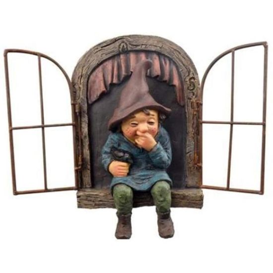 Hieefi Gnome Elf Tree Hugger Résine Miniature Jardin Gnomes Décoration De Jardin Lunatique Arbre Sculpture Résine Multicolore Nature Whimsical Extérieur Décoratif Tout Âge FIGURINE