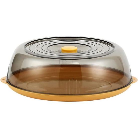 Couvercle Anti-éclaboussures Micro-ondes En Verre Trempé 30 Cm – Silicone Pliable, Hauteur Ajustable
