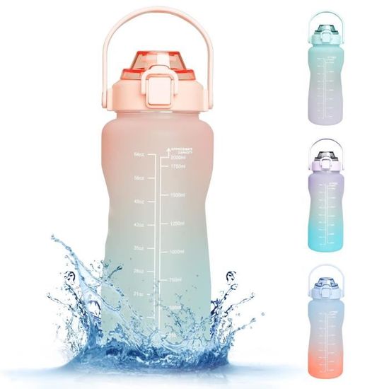 Gourde - Bouteille isotherme,Bouteille d'eau de sport en Tritan,sans BPA,en paille,pour vélo