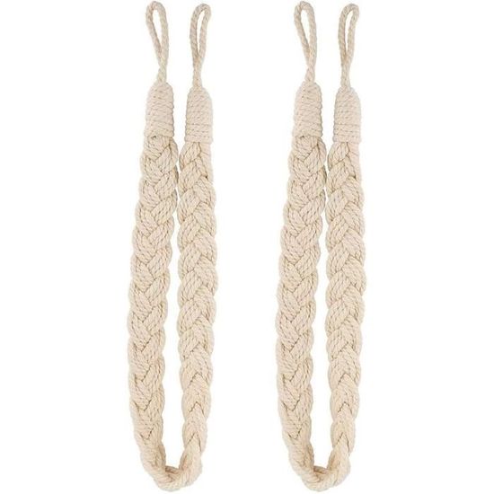 Attache Rideau Corde Pompons Embrasses De Rideaux Tressées Avec Pompons - Lot De 4 6 Aimants - Style Bohème Beige - Longueur 53 Cm Embrasses Rideau Tressées Bohème Attache Rideau Corde Pompons Embrasses De Rideaux Tressées Avec Pompons - Lot De 4 6 Aimants - Style Bohème Beige - Longueur 53 Cm Embrasses Rideau Tressées Bohème