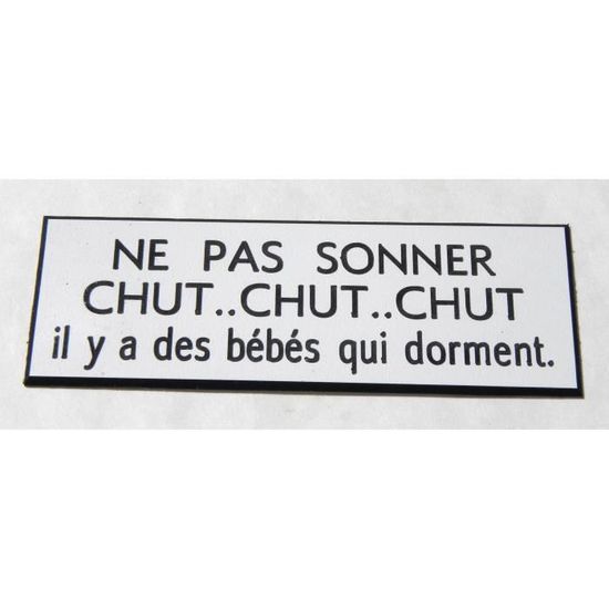 Il Y A Bebe Qui Dort Ft 70x0 Mm Plaque Gravee Ne Pas Sonner Chut Chut Home Decor Home Decor Plaques Signs