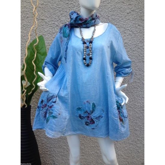 Tunique Femme Ample Et Confortable Blancheporte – Taille 42/44, Multicolore, Neuve Sans étiquette
