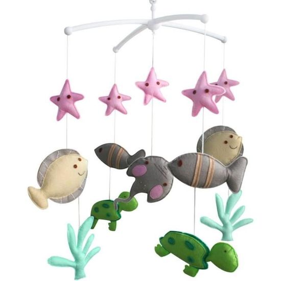 Mobile à Fabriquer Mobile Pour Bébé - Cloche De Lit En Bois - Carillon éolien - Éléphant - Fait à La Main - Décoration De Chambre D'enfant - Cadeau Pour Bébé Fille