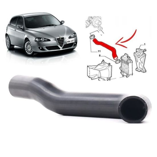 MANICOTTO INTERCOOLER TURBO TUBO PER ALFA ROMEO GIULIETTA 2.0 50517521 - Foto 9