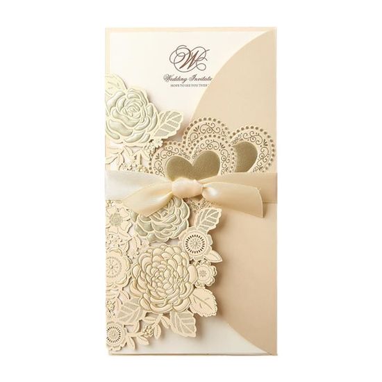 Carte D'Invitation Au Mariage Cartes D'Invitation De Mariage Découpées