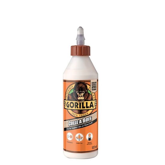 Colle à Bois Résistante à L'eau Gorilla - Adhésif Polyvalent Liquide Pour Menuiserie Et Réparations