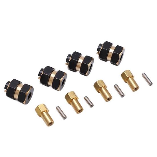 Lot 4 Adaptateurs Hexagonaux Laiton 15 Mm Extension Roue – Compatible TRX4 1/10 RC Crawler