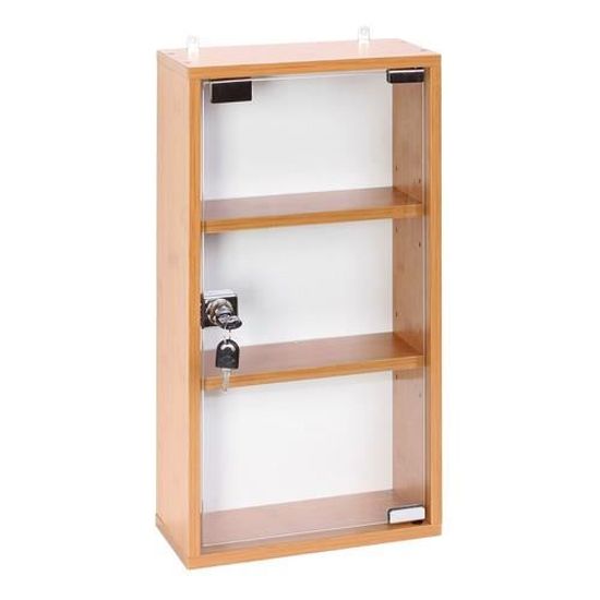 Armoire A Pharmacie Bambou Blanc Achat Vente Armoire A