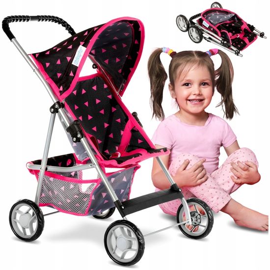 Poussette pour poupée Kinderplay légère pliable et stable avec