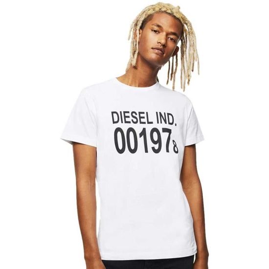 T-shirt Diesel Homme Marine T-Diegos | 100% Coton, Coupe Classique, Col Rond | Marque Diesel, Style Décontracté - 9