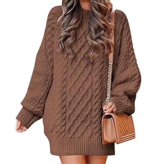 ANCAPELION Pull En Grosse Maille Pour Femme - Tricot Décontracté Automne Hiver
