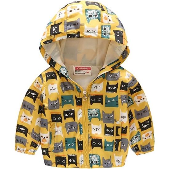 Vestes De Pluie Léger Imperméables Enfants - Coupe-Vent Avec Capuche Pour Garçons Et Filles
