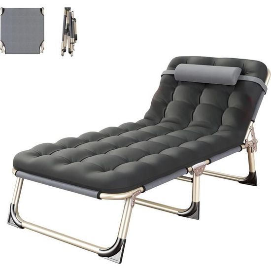 lit pliable portable réglable chaise longue patio lit