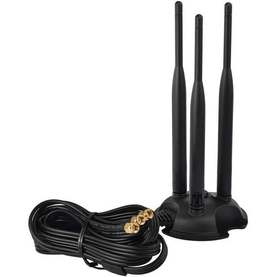 Lot De 2 Antennes Wi-Fi/Bluetooth M.2 Internes Pour PC Portable - 2,4 GHz/5 GHz, Câble 45 Cm - 9