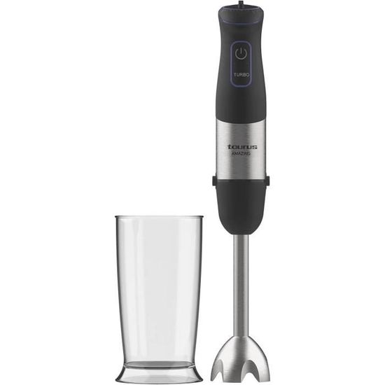 Mixeur Plongeant Taurus HB1000X - 1000W, 20 Vitesses + Turbo, Bol 600ml, Anti-Éclaboussures
