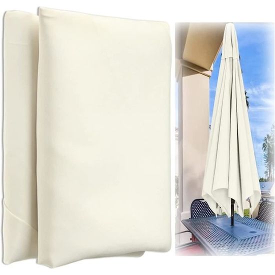 Tissu De Rechange Pour Auvent/tonnelle - Polyester 280g Résistant UV Et Eau - Rayures Jaune Et Blanc - Plusieurs Tailles (2x1,6m à 4x1,6m) - Pour Terrasse, Balcon, Jardin