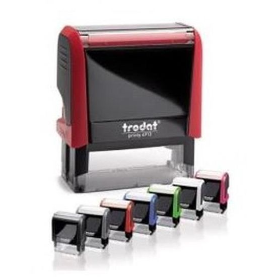 Tampon Automatique Trodat Printy 4915 4.0 - Format 70x25 Mm, Texte Personnalisable, Encreur Intégré