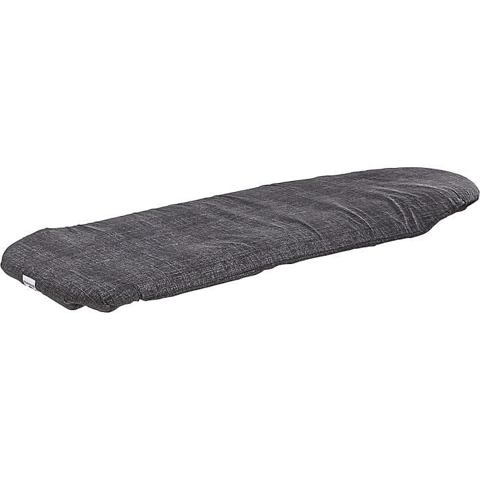 Housse De Table à Repasser 100% Coton Noir 145x61 Cm - Universelle Avec Cordons, Rembourrage Polyester, Lavable 40°