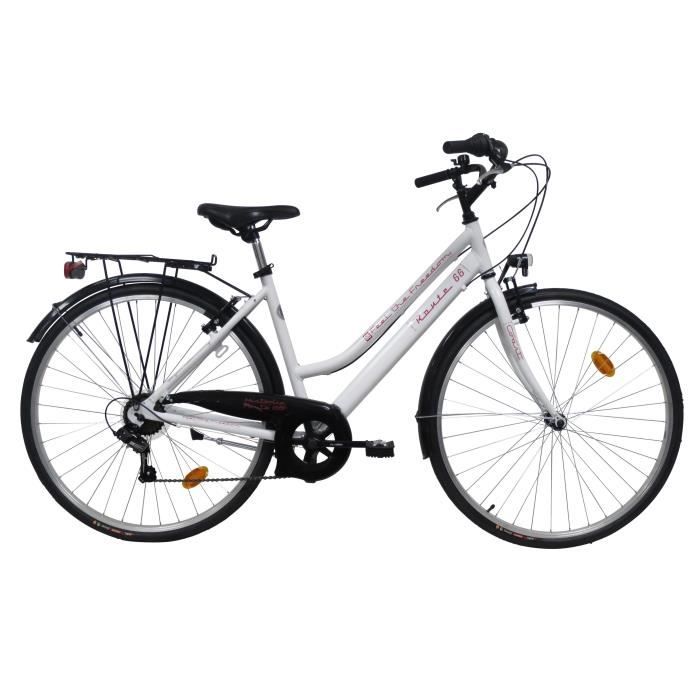 ROUTE 66 Velo VTC Alu TRK28 6 Vitesses Femme Cdiscount Sport