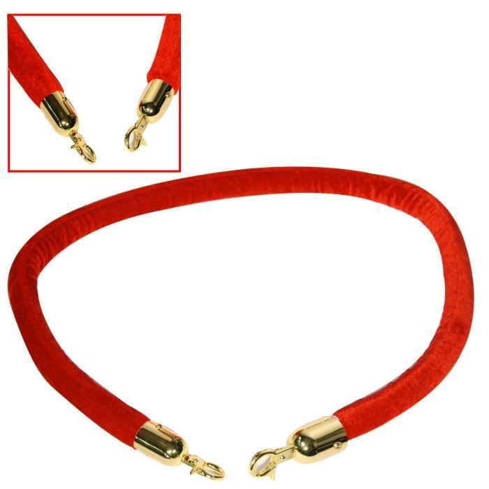 AREBOS Cordon Rouge / or Système de Guidage des Personnes Poteau de Barrière Rub