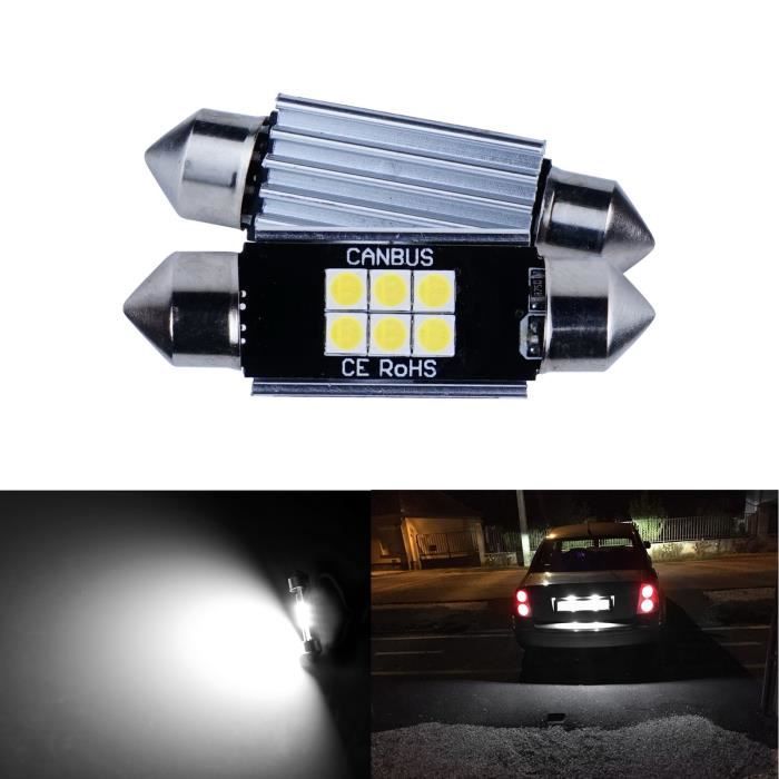 5x 38MM 39MM Plaque d'immatriculation lumière intérieure Feston Ampoule 6 LED Xenon Blanc 239 272