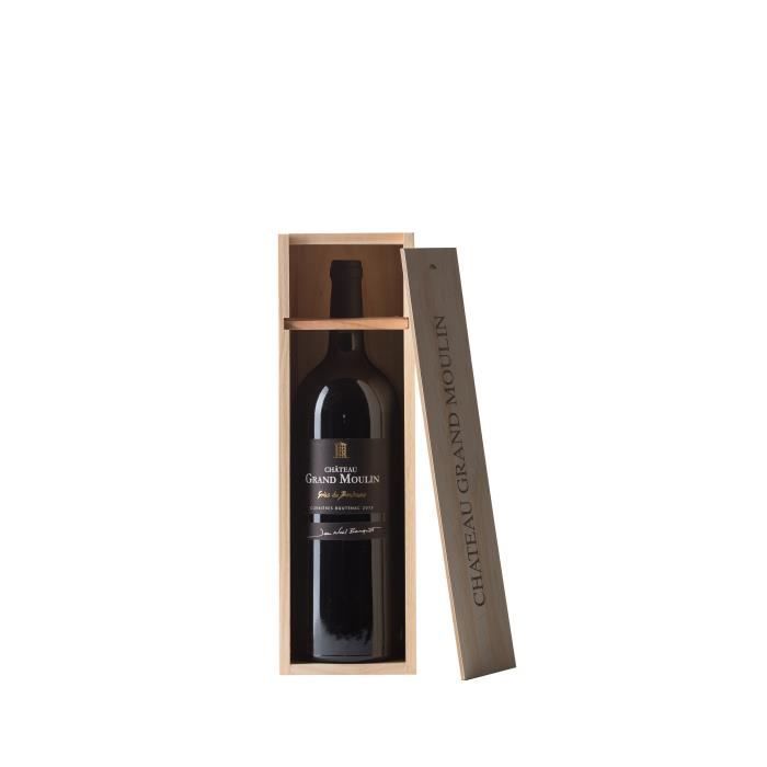 Magnum AOP Cru Boutenac 2013, Coffret Bois, Vin Rouge AOP Corbieres Gres de Boutenac Chateau Grand Moulin 150 cl