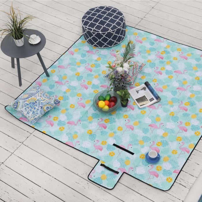 Tapis couverture multi-usage imperméable et pliable - pique-nique, camping, plage - Bahamas 150 x 200 cm