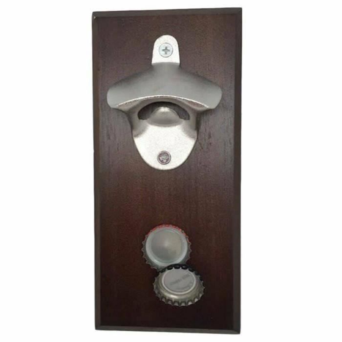 Fixé au mur Bouteille de bière ouvre-boîtes avec Catcher magnétique Cap_Y5741 B13727