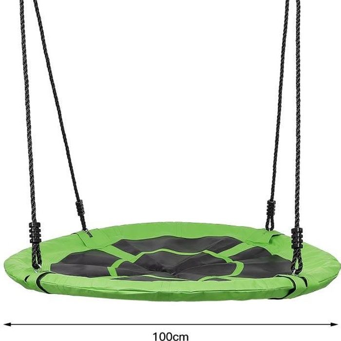 Nid d'oiseau Balançoire pour enfants 100 cm Vert, BALANCOIRE -