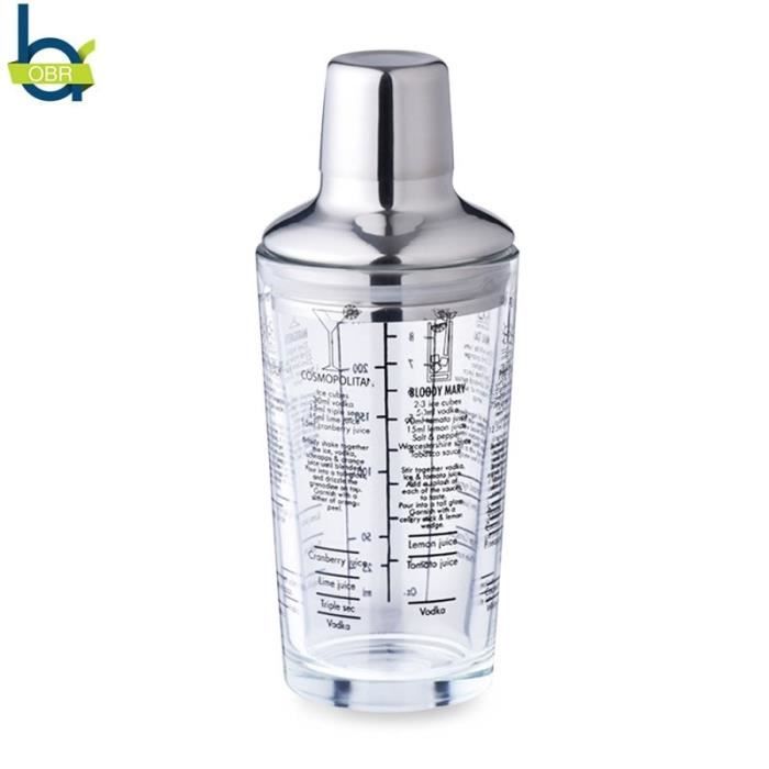 Accessoires bar,OBR agitateur de Cocktail en verre de 350ML Shaker de Cocktail, liqueur Mojito mélangeur de bouteille de Bar, vin