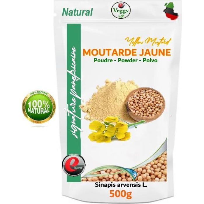 moutarde jaune en poudre - 500g -Signature panafricaine