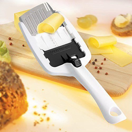 Fackelmann Arcadalina Coupe-fromage Acier Inoxydable/PP/ABS Blanc/Noir/Argent 24 x 8,6 cm - 49233