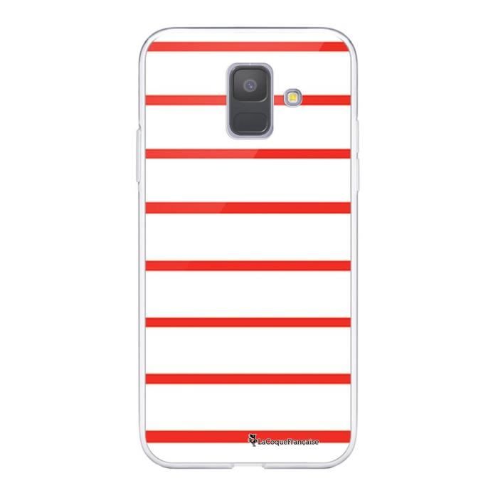 Coque Samsung Galaxy A6 2018 360 intégrale transparente Marinière Rouge Ecriture Tendance Design La Coque Francaise