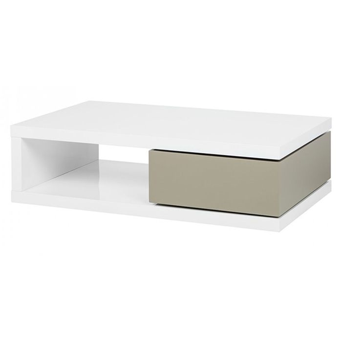 Table basse laqué ORAZ - Blanc - Blanc