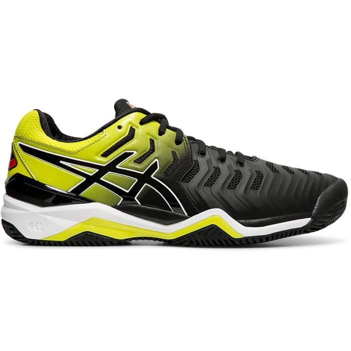 Chaussure Asics Gel Resolution 7 Clay Black Sour Yuzu FW19