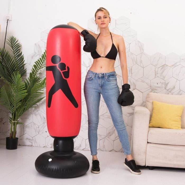 1.6m Colonne de Boxe Boxing SAC DE FRAPPE - PUNCHING BALL - POIRE DE BOXE