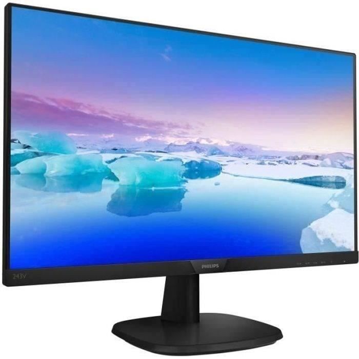 PHILIPS Moniteur LCD V-line 243V7QDSB 60,5 cm (23,8-) Full HD WLED - 16:9 - Noir - Réso 1920 x 1080 - 16,7 Millions de couleurs