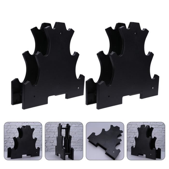 2 PCS Dumbbell Storage Racks 3-Tier Tower Poids manuels rack de rangement - rack a exercice - support fitness - musculation