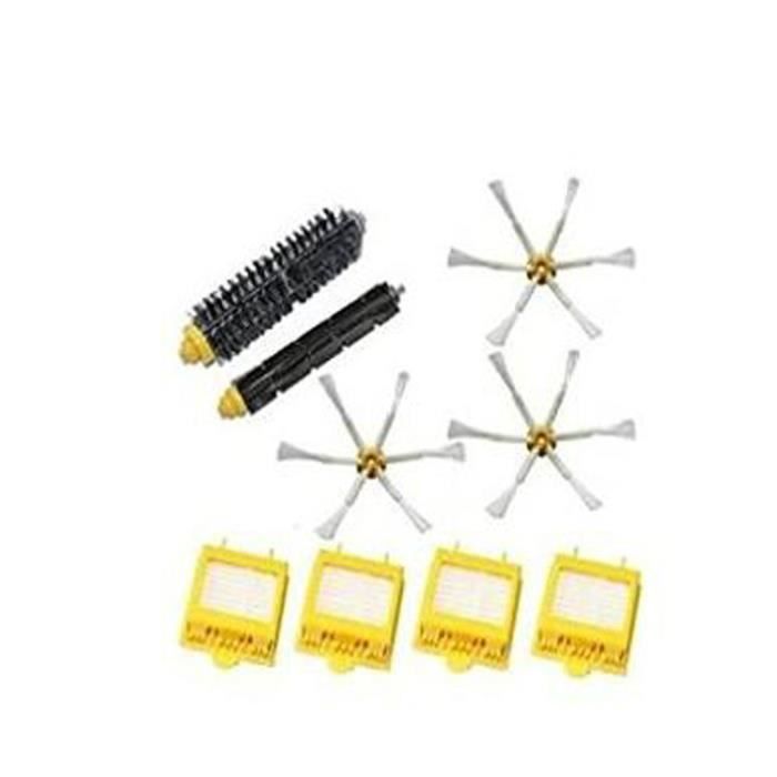 STOEX® filtres Hepa Brosse à poils Souple Brosse 6 armées côté brosse pour aspirateur iRobot Roomba série 700 760 770 780 790