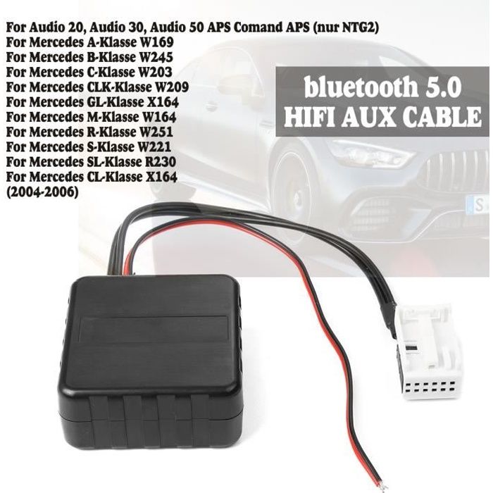 TEMPSA Adaptateur bluetooth AUX Câble Module Pour Mercedes Comand APS NTG CD 20 30 50