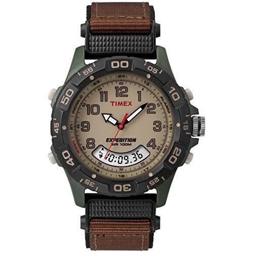 Timex - Homme - T45181 - Quartz Analogique et Digitale - Beige - Noir - Tissu T45181