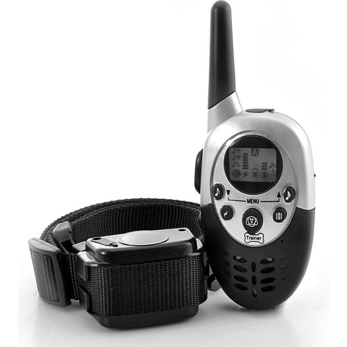 Tera® Collier de dressage électrique pour chien rechargeable étanche télécommandé à portée de 1000 mètres avec écran LCD