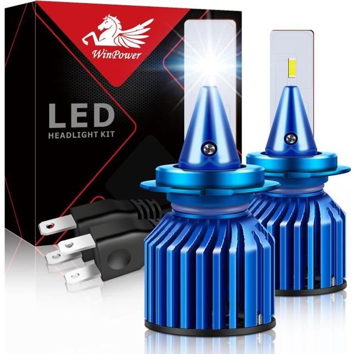 H7 LED Ampoules Phare Feux de croisement/route/Brouillard Winpower 7200Lm Voiture Moto Lampe Xénon Blanc POUR Peugeot BMW CITROËN